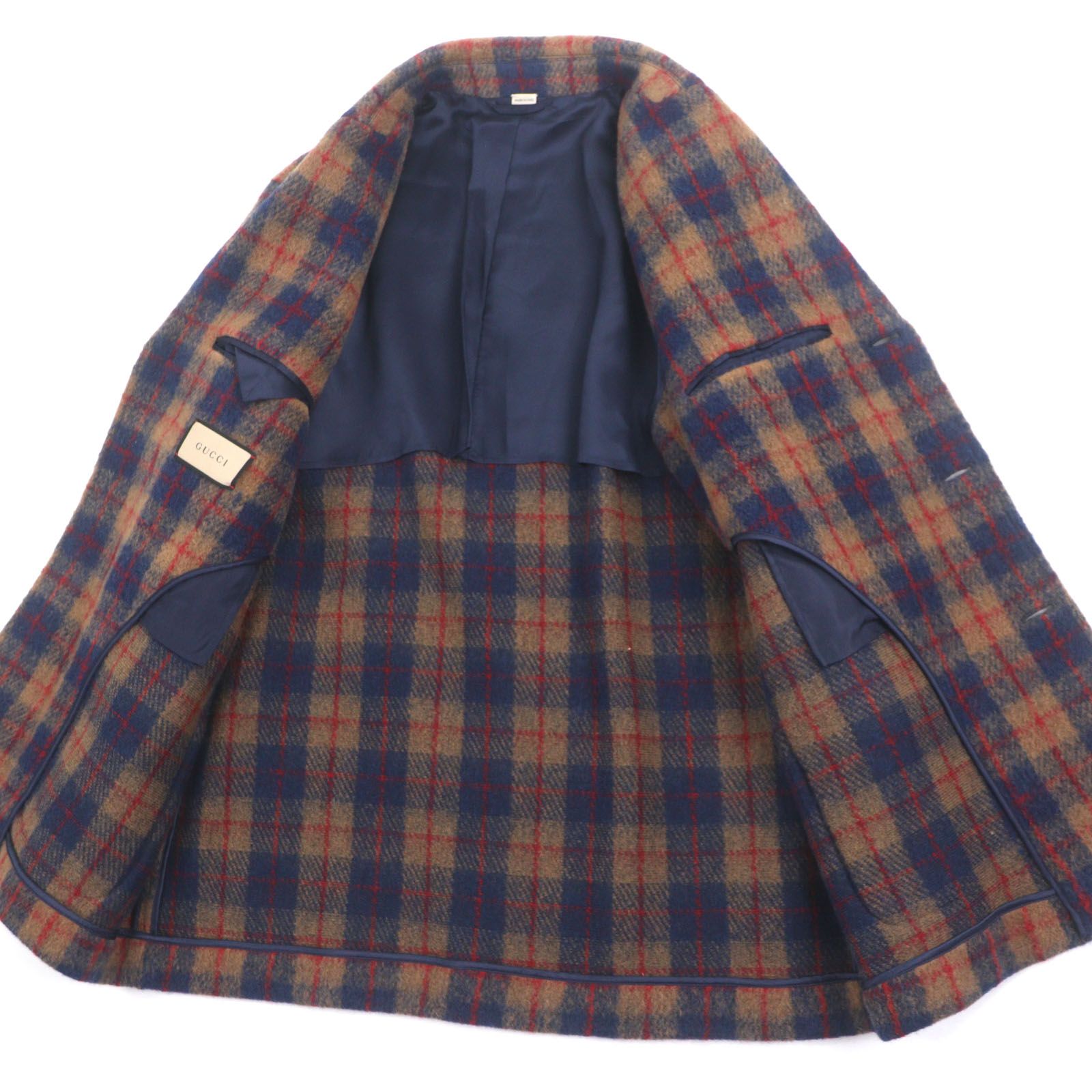 極美品▽GUCCI グッチ 770761 ウール70% インターロッキングGワッペン