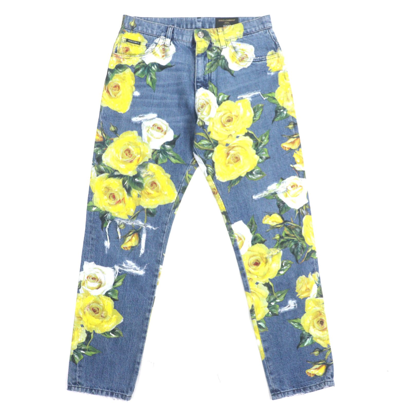 極美品▽DOLCE&GABBANA ドルチェ＆ガッバーナ LOOSE 黒タグ フローラル