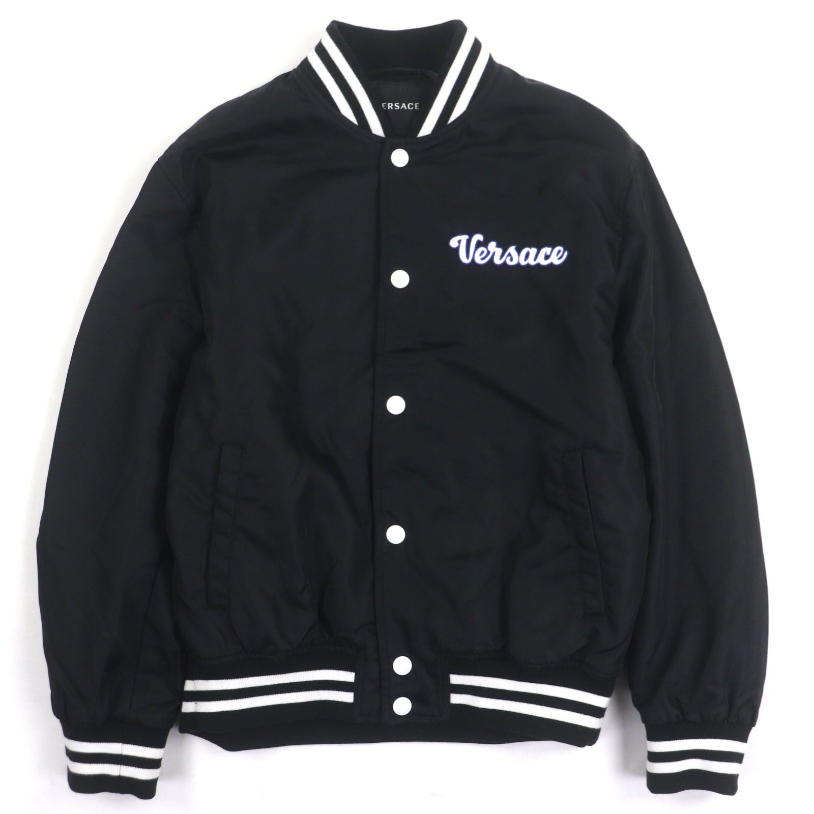 未使用品▽VERSACE ヴェルサーチ 2023年製 1014374 ロゴ刺繍 中綿入り