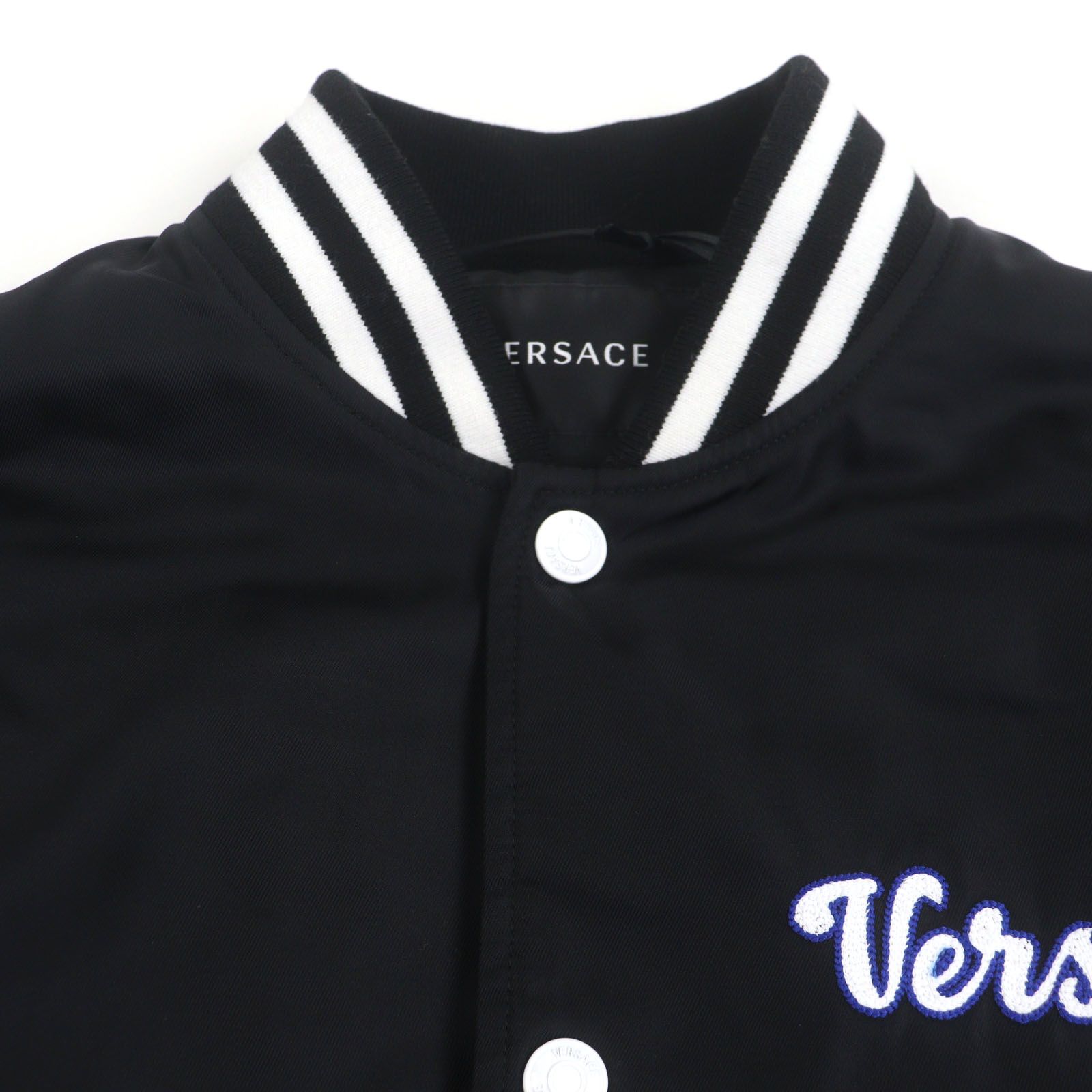 未使用品▽VERSACE ヴェルサーチ 2023年製 1014374 ロゴ刺繍 中綿入り