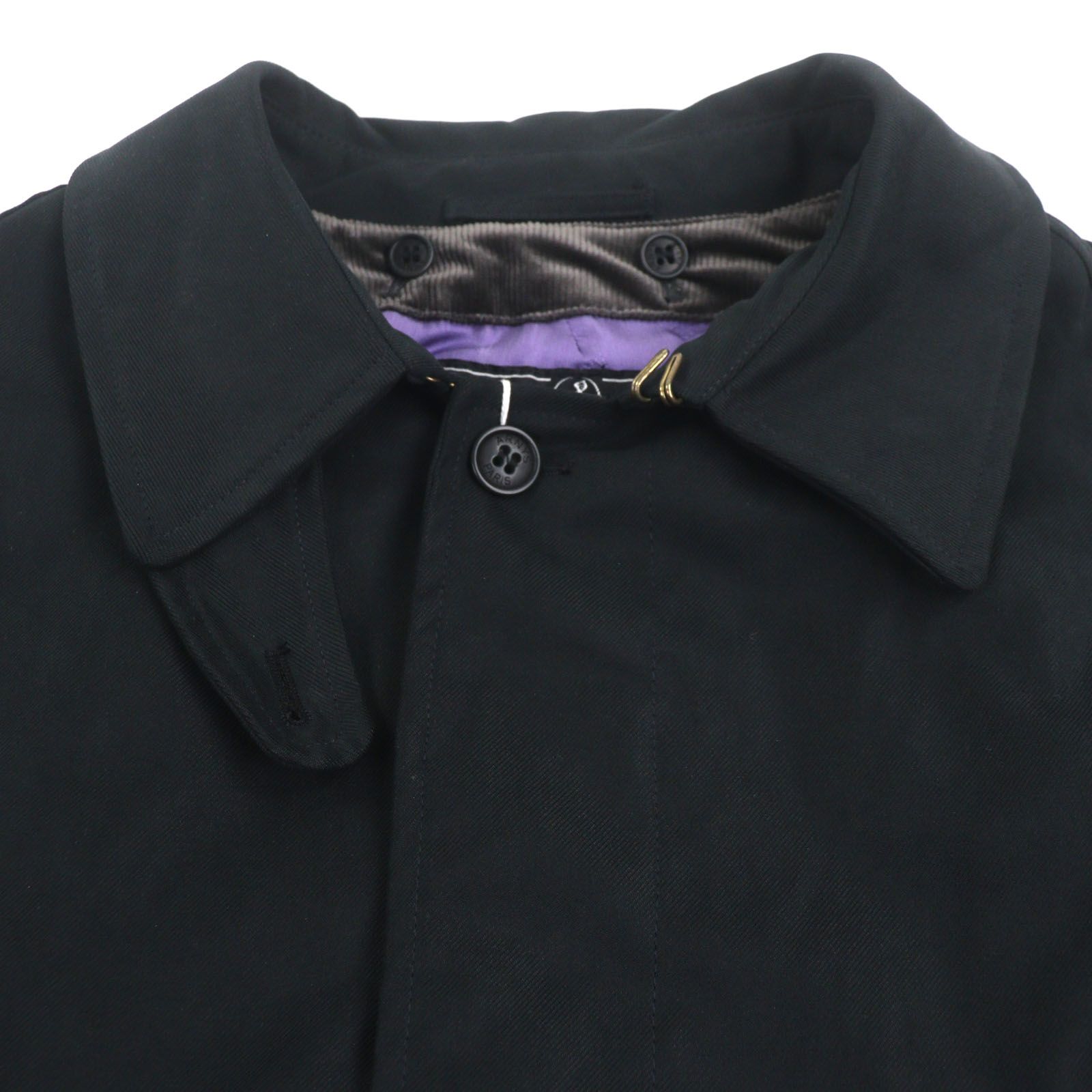 ARNYS PARIS アルニス ヴィンテージ 一枚袖 ライナー付き 比翼仕立て 2 WAY ステン コート ブラック 52 メンズ