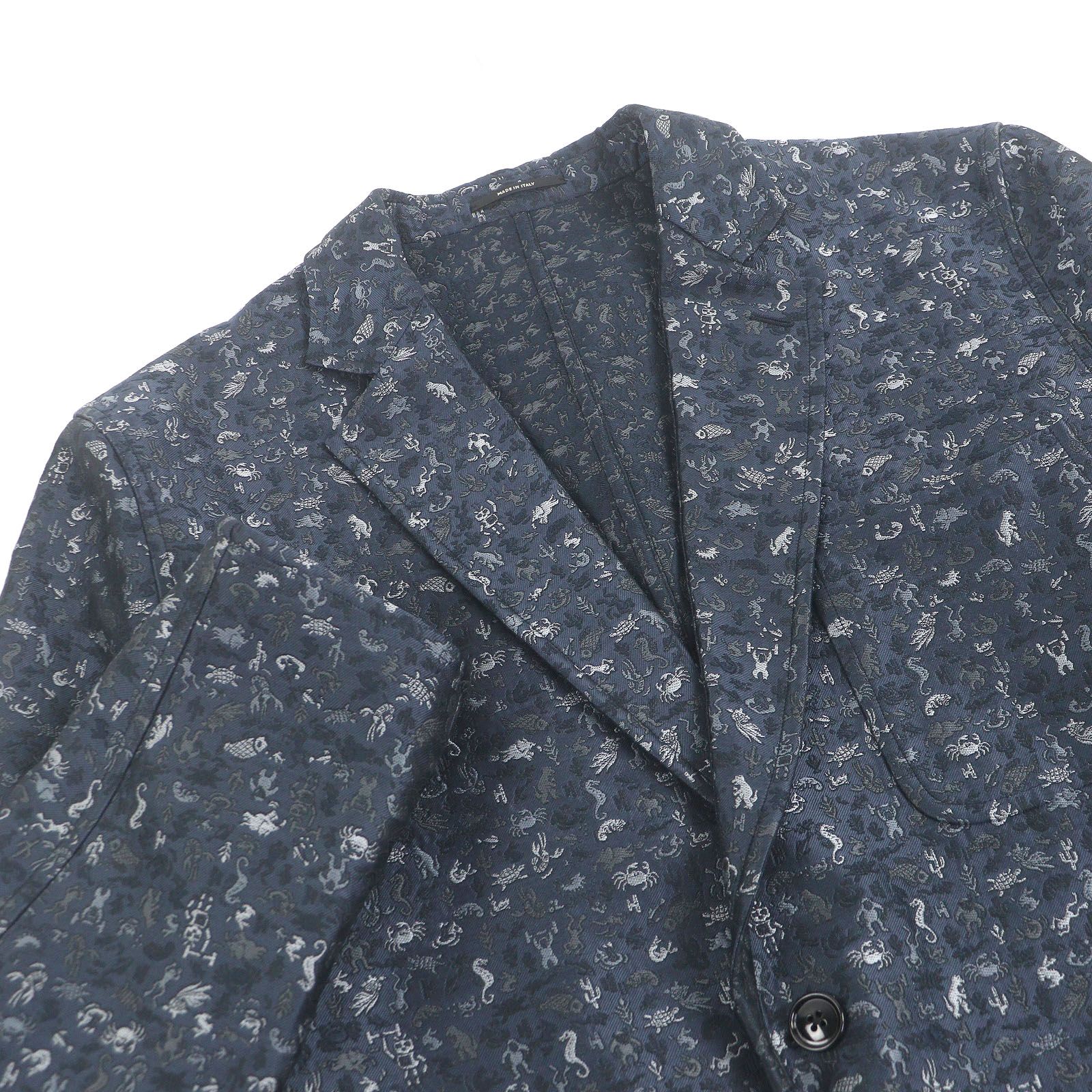 極美品□HERMES エルメス アニマル 総柄 リバーシブル シングル