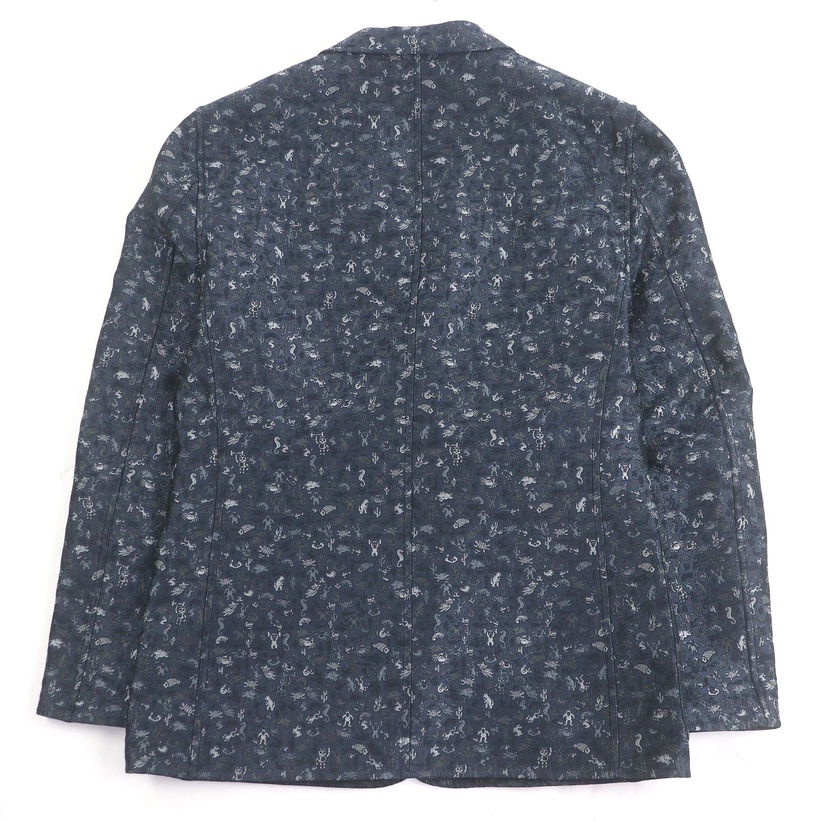 極美品□HERMES エルメス アニマル 総柄 リバーシブル シングル