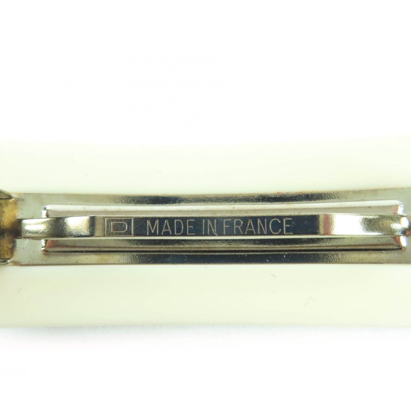 美品★CHANEL シャネル ヴィンテージ 99P  ロゴデザイン バレッタ ヘアアクセサリー ブラック アイボリー フランス製 レディース 美品☆CHANEL シャネル ヴィンテージ 99P ロゴデザイン バレッタ ヘア