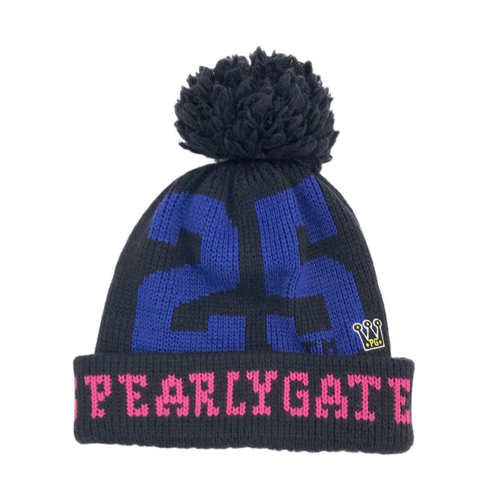 ゴルフ PEARLY GATES パーリーゲイツ ニット帽 25周年 ネイビー系 FR