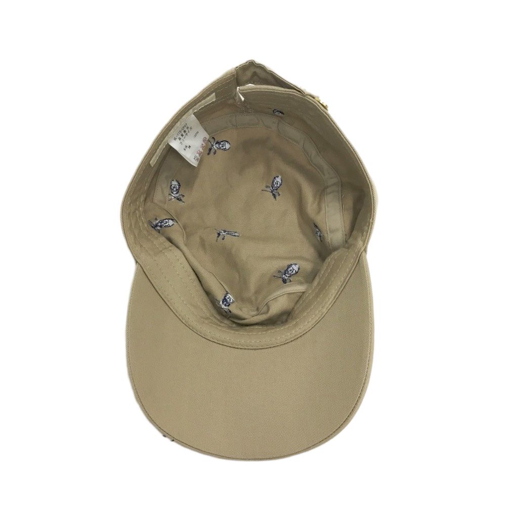 MARK&LONA マークアンドロナ ワークキャップ スカル刺繍 総柄 ベージュ