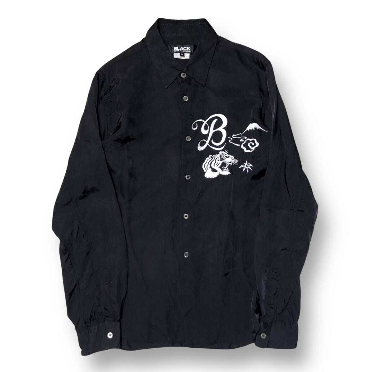 21ss BLACK COMME des GARCONS 藤虎刺繍キュプラシャツ 1G-B029 サイズ