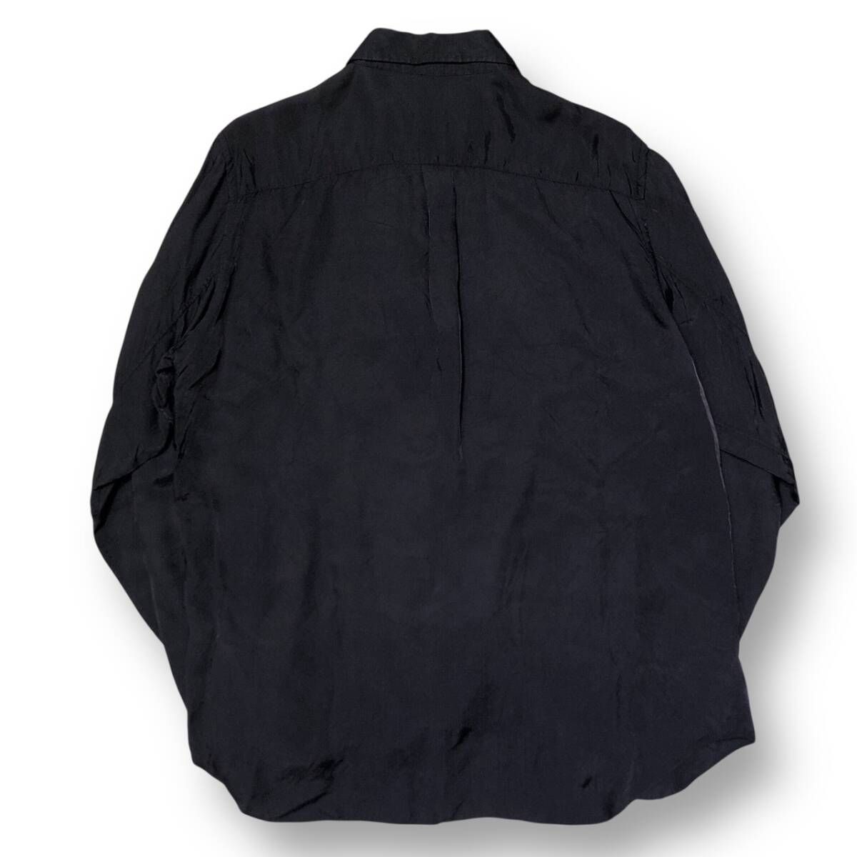 21 ss BLACK COMME des GARCONS 藤虎刺繍キュプラシャツ 1 G-B 029 サイズM ブラック ブラックコムデギャルソン