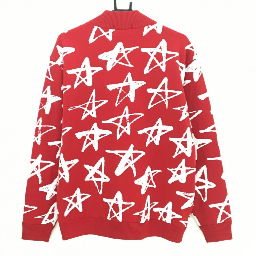 美品】ラウドマウス ニットジャケット レッド×白 星柄 シューティング