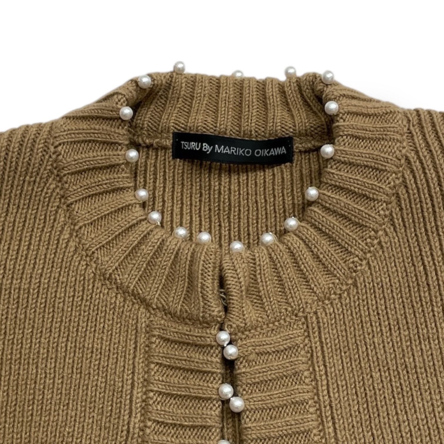 TSURU By MARIKO OIKAWA ツルバイマリコオイカワ パールカーディガン