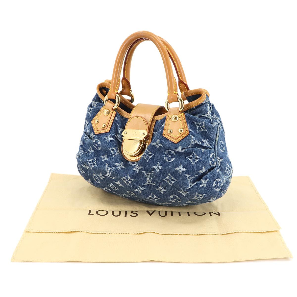 ルイ ヴィトン LOUIS VUITTON モノグラム デニム プリーティ ハンド