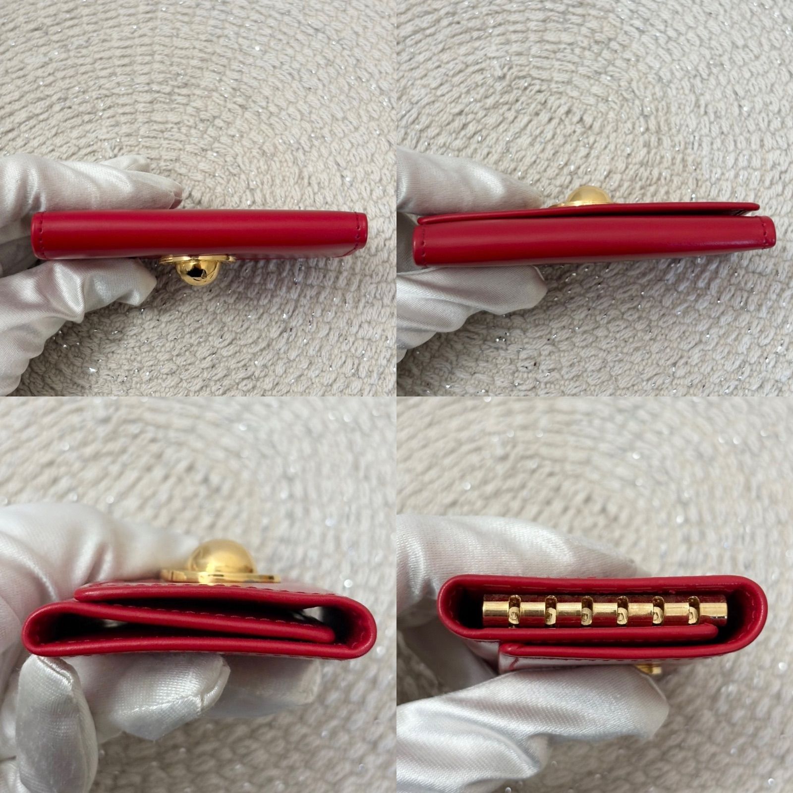 極美品】セリーヌ ヴィンテージ スターボール レザー 6連 キーケース