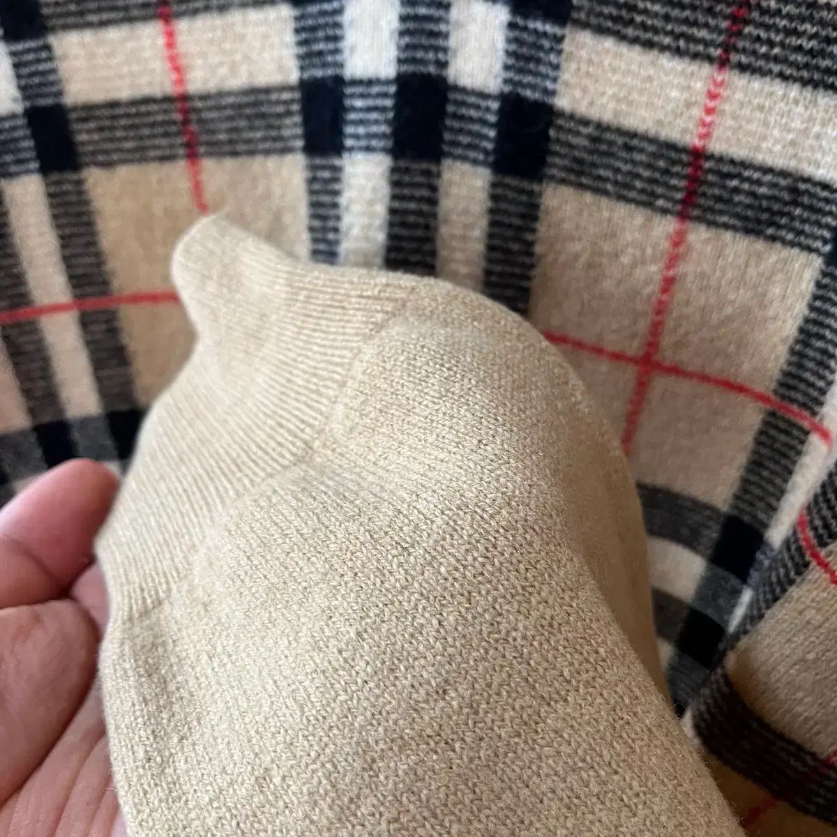 美品 バーバリー スコットランド製 42→XL ノバチェック柄 ウール ニット 90s BURBERRY バーバリー スコットランド ノヴァチェック CHECK ニット