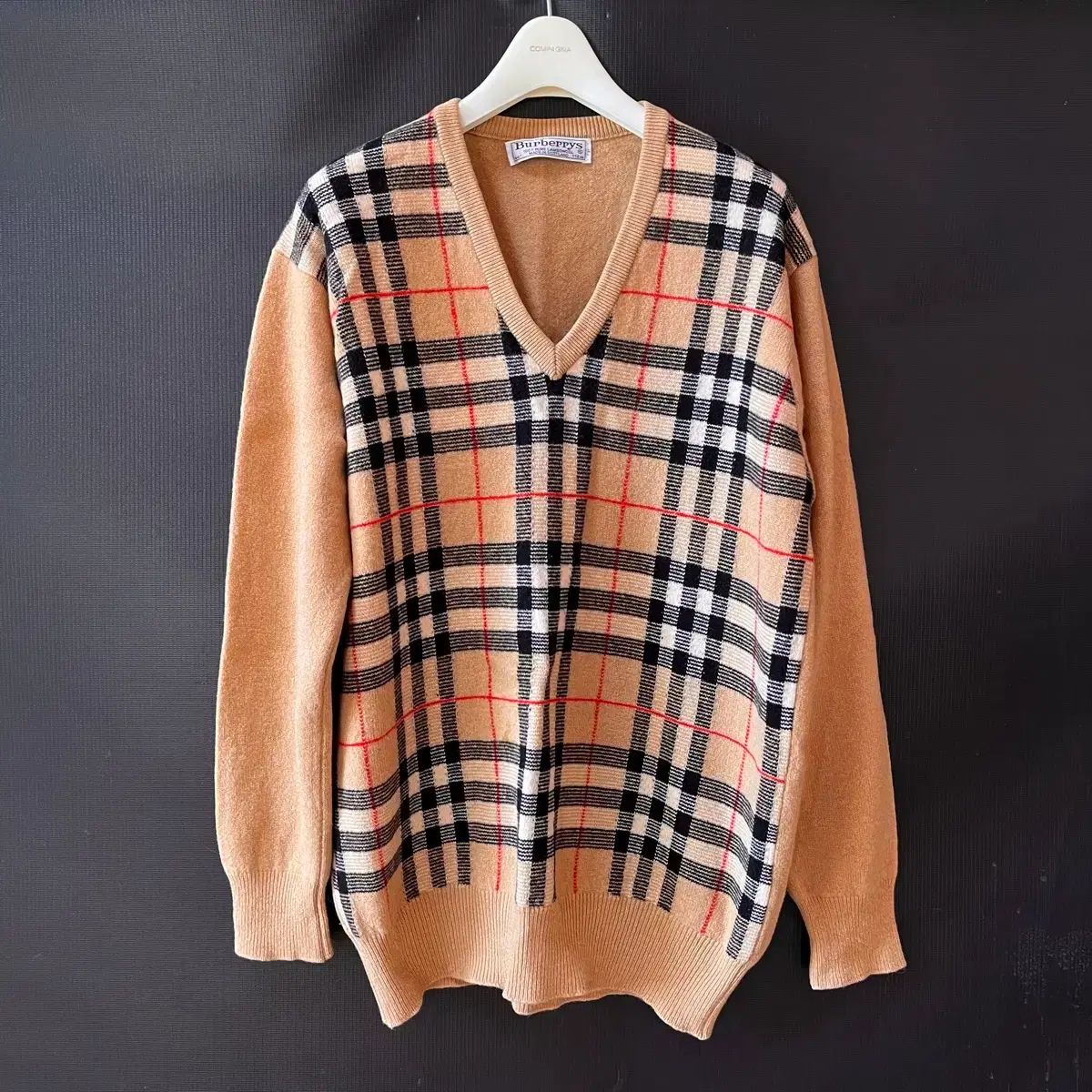 90s BURBERRY バーバリー スコットランド ノヴァチェック CHECK ニット