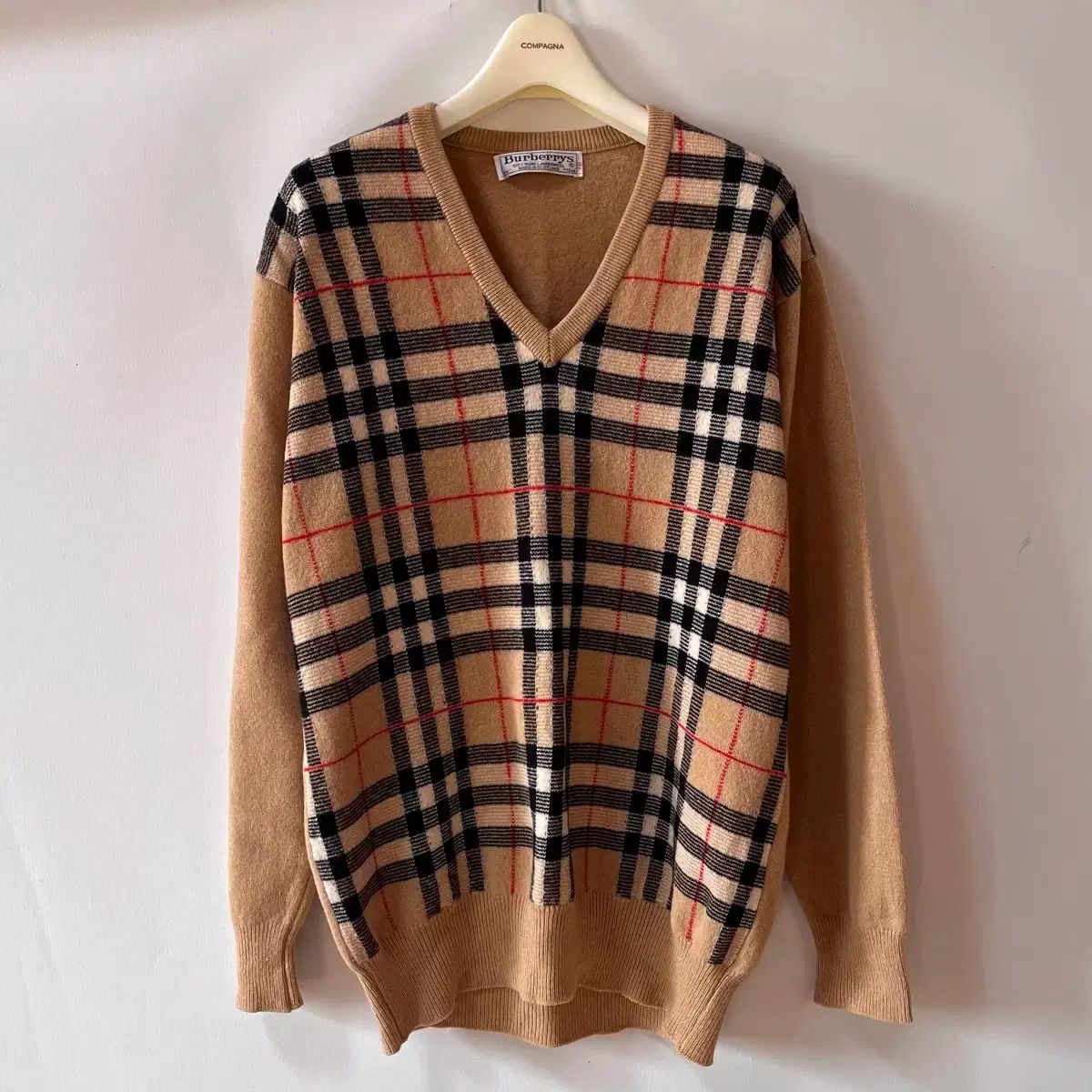 90s BURBERRY バーバリー スコットランド ノヴァチェック CHECK ニット