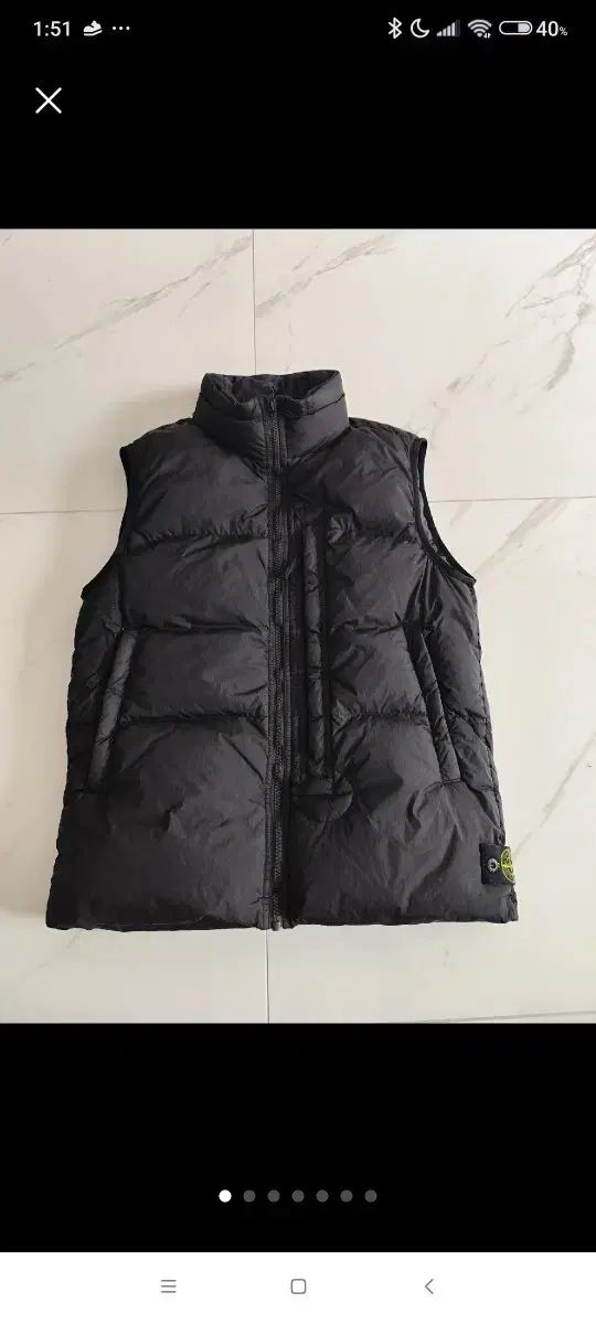 STONE ISLAND ストーンアイランド ブラック ダウン ベスト