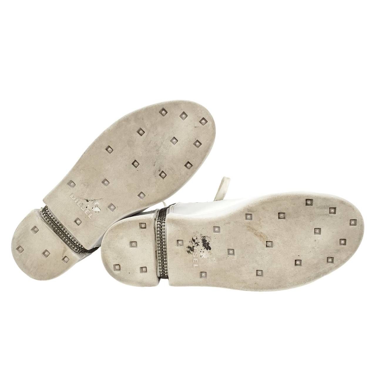 ディーゼル 美品 ハイカットスニーカー サイドジップ 本革 レザー 26.5