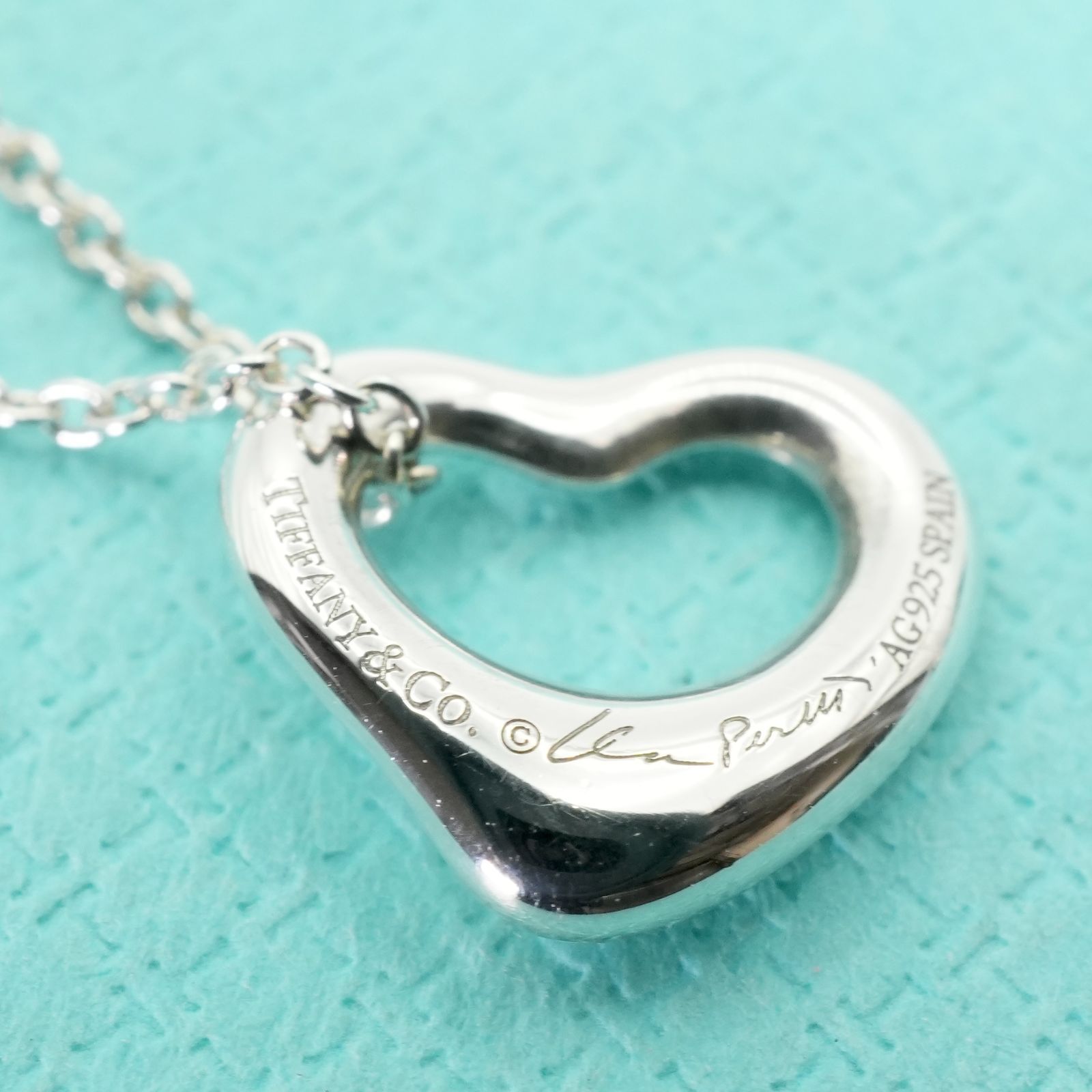 極美品11mmティファニー オープンハート XSサイズ ネックレス25-2111