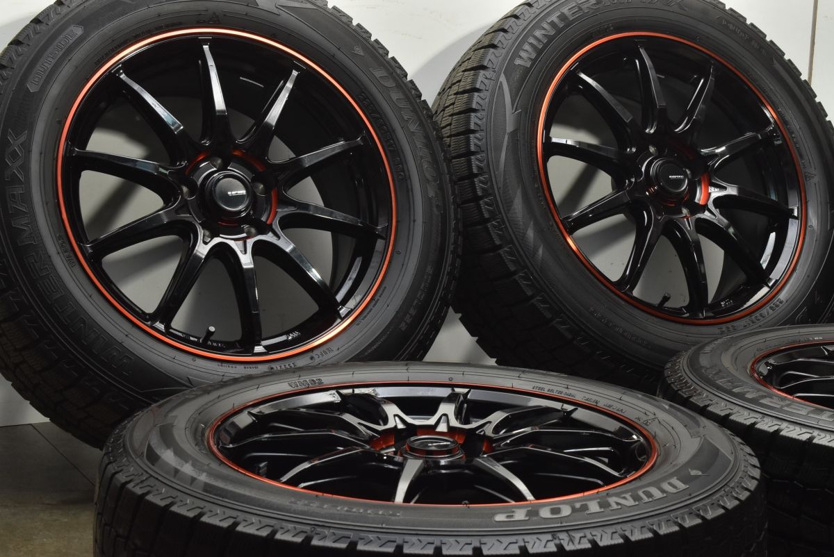 バリ溝 Gスピード 17 in 7 J 38 PCD 114 3 ダンロップ ウィンターマックス WM 02 225 65 R NX ハリアー RAV 4 エクストレイル CX 5 8