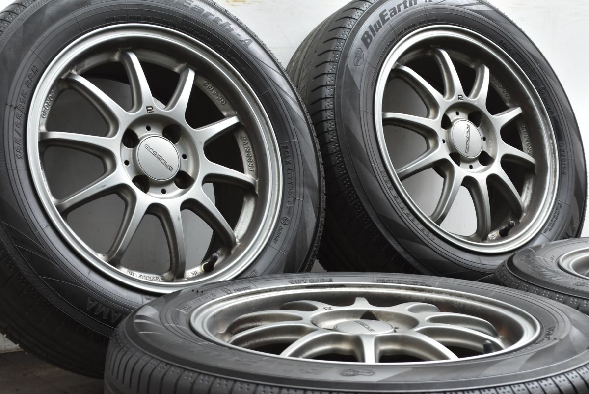 鍛造品 軽量 プロドライブ GC 010 G 15 in 6 5 J 43 PCD 100 ヨコハマ ブルーアースA 185 65 R アクア ヴィッツ フィールダー ノート