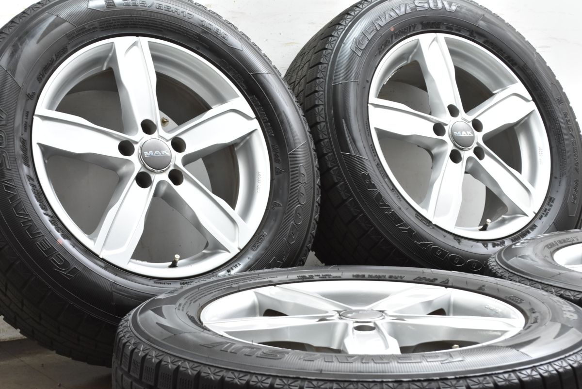 ホイールのみ可 MAK STADT 17 in 7 5 J 40 PCD 112 グッドイヤー アイスナビ SUV 235 65 R アウディ Q 8 VW ティグアン