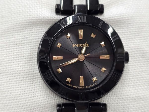 品 シチズン ウィッカ Wicca ソーラーテック シンプルアジャスト 腕時計 KP 2-647-51 ブラック 〇YR-19583〇