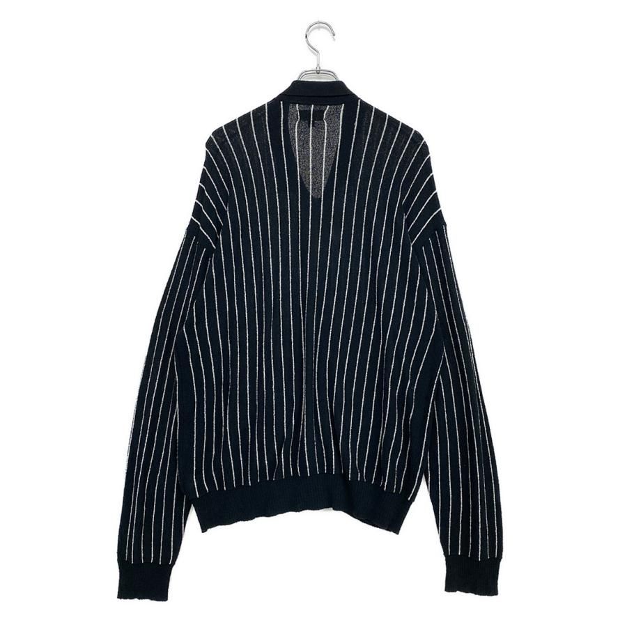 STUSSY 23 AW LIGHT WEIGHT ZIP POLO 長袖ポロシャツ ブラック L