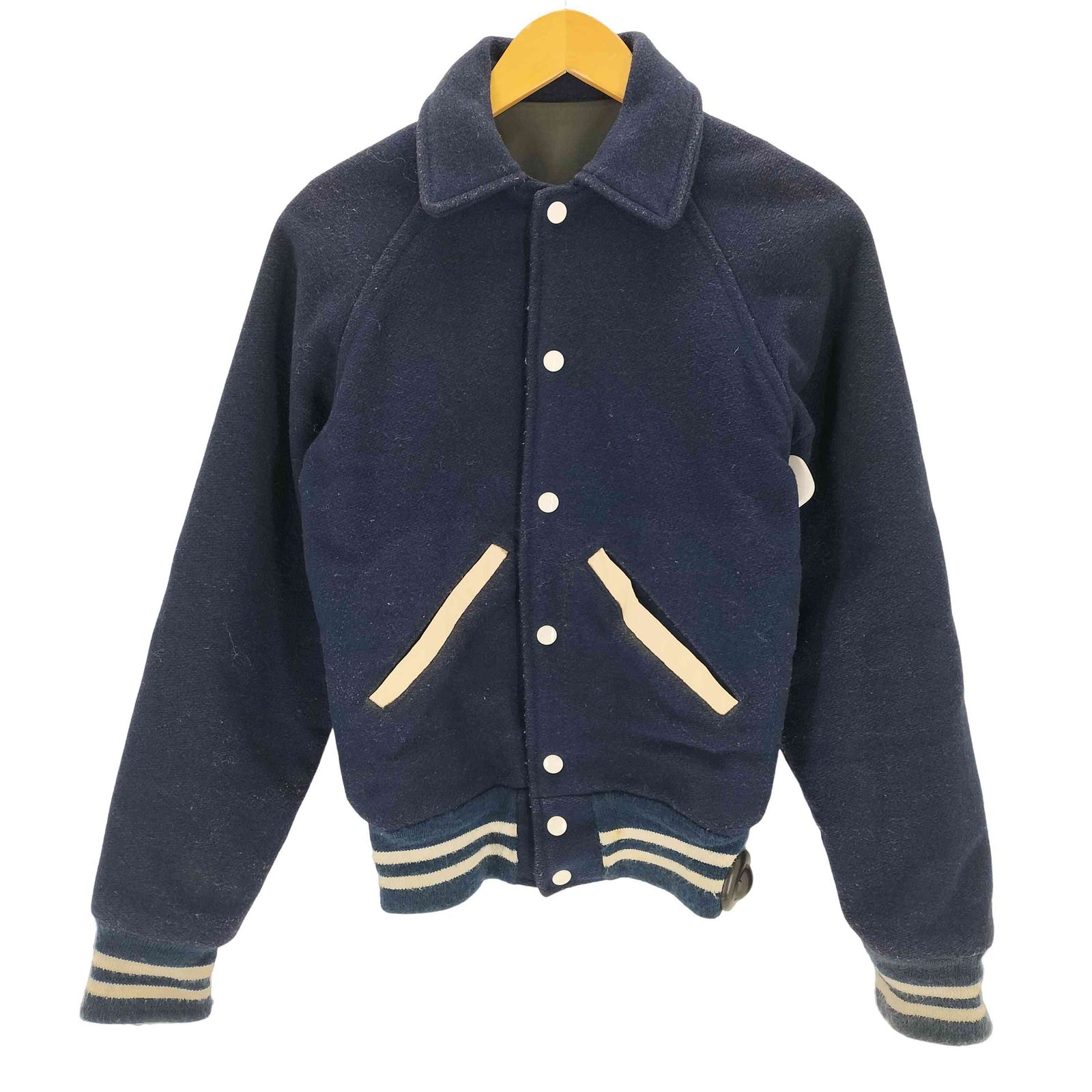 ユーズドフルギ USED古着 70s scovill スナップボタン mac hlags ウールアワードジャケット  メンズ 表記無 