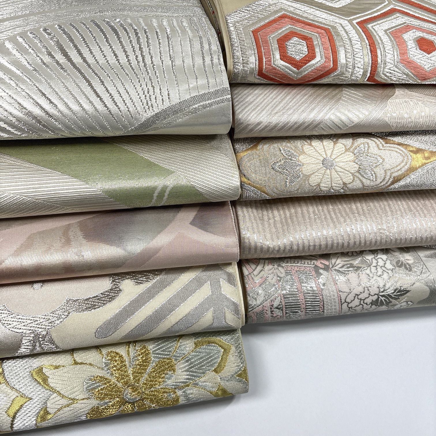 袋帯23本セット　まとめ売り　素材用　リメイク用 着付け練習 袋帯 10枚 正絹 帯まとめ売り 同梱購入歓迎 リメイク用 着付け練習用