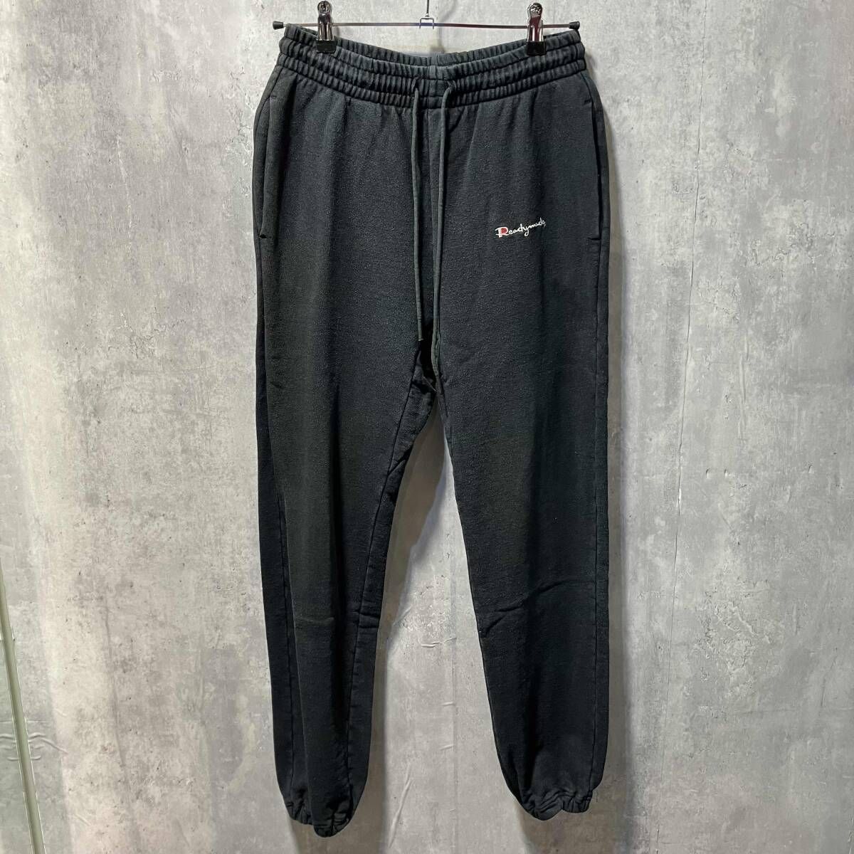 READY MADE 刺繍ロゴスウェットパンツ ブラック サイズS レディメイド