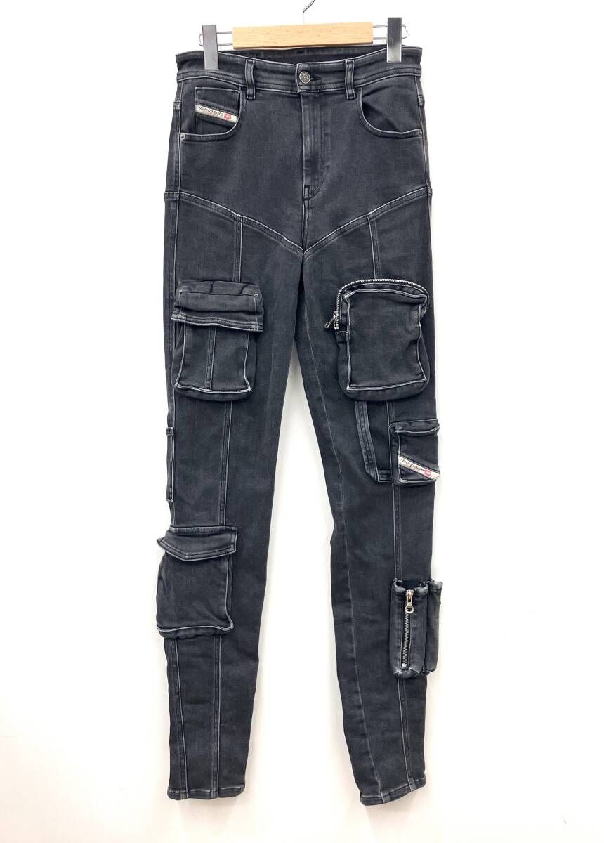 メンズ DIESEL ディーゼル Super Skinny Jeans 3Dポケット ブラック 