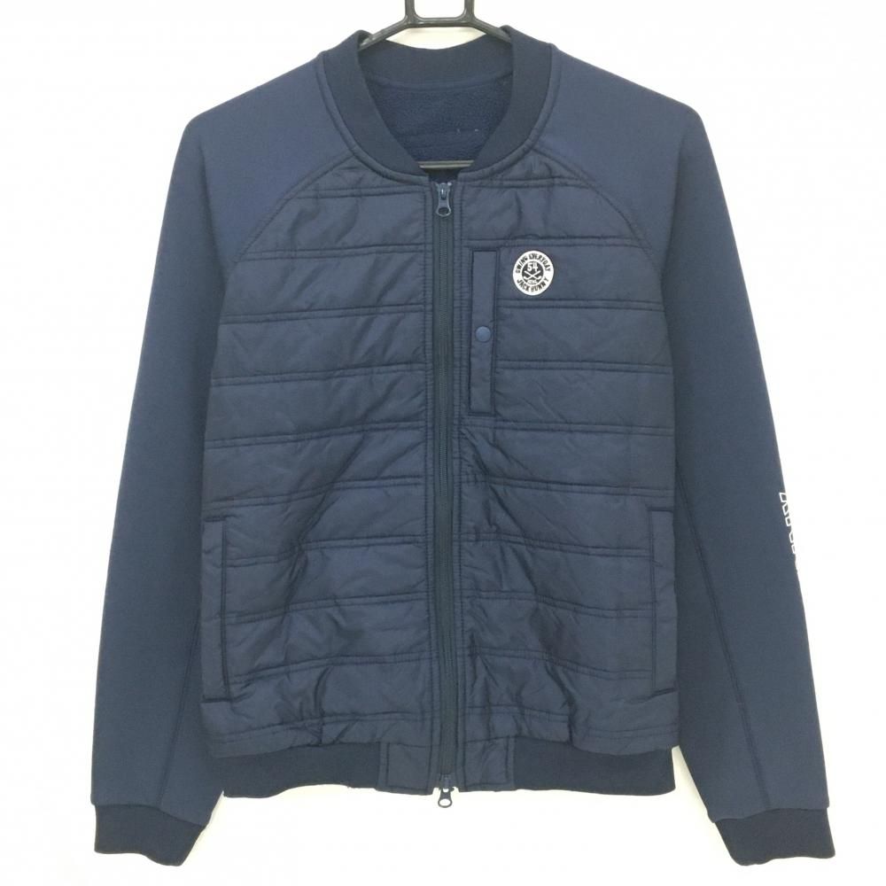 JACKBUNNY ネイビー キルティングジャケット・サイズ5・中古品 ジャックバニー 中綿切替ジャケット ネイビー キルティング 胸元