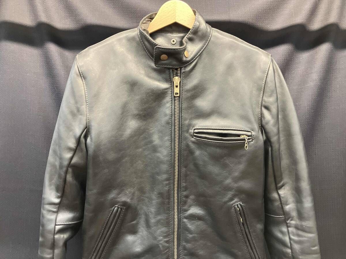 VANSON バンソン シングルライダース サイズ 38 ブラック