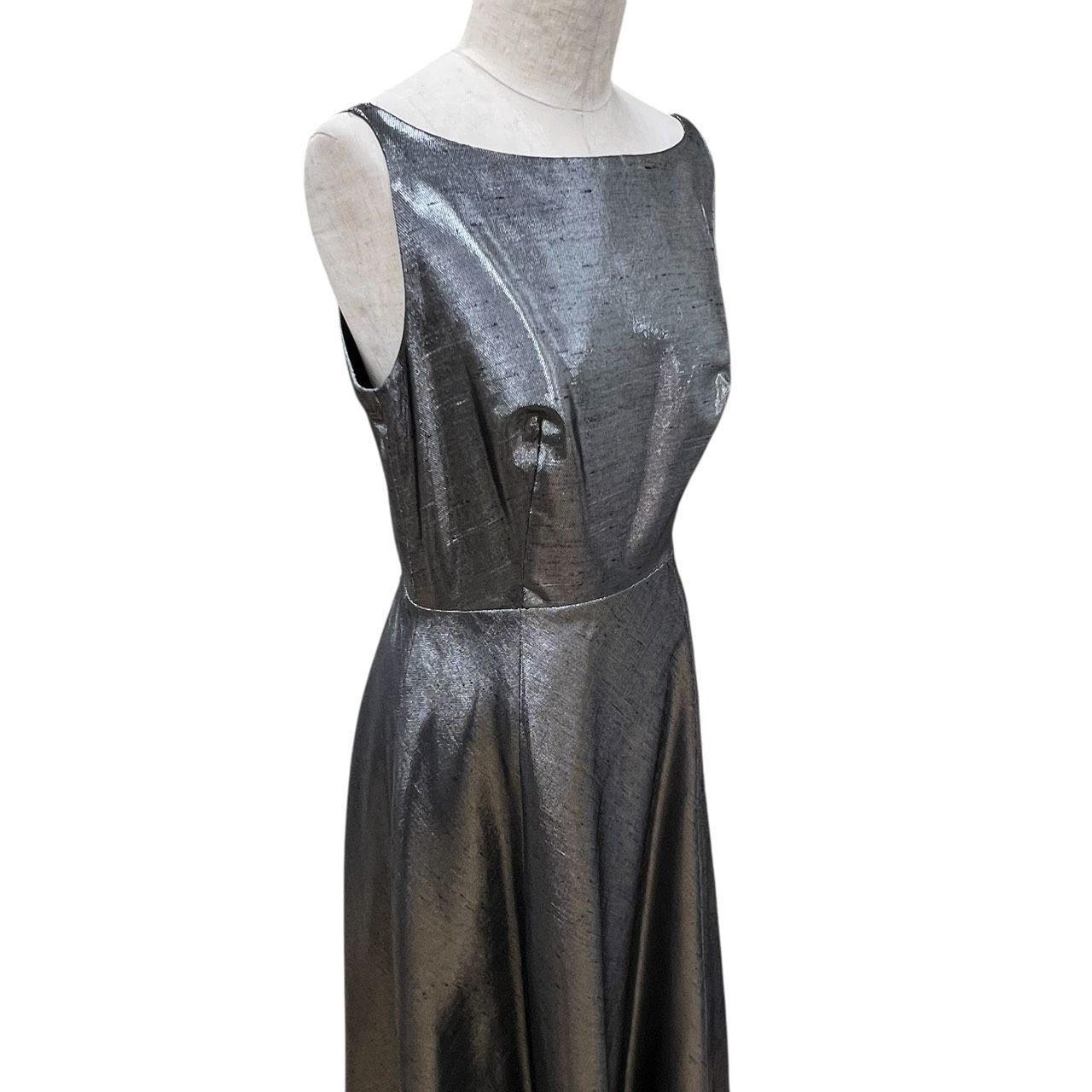 GENETVIVIEN ジュネビビアン ロングドレス シルバー パーティー