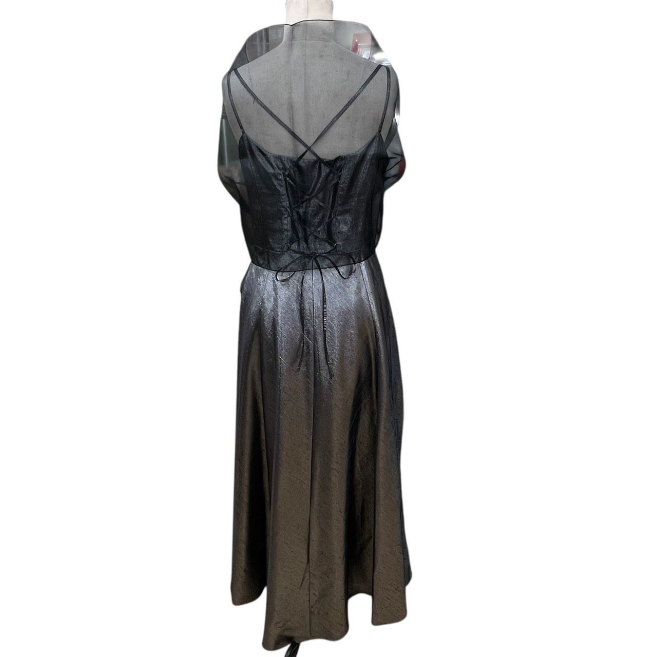 GENETVIVIEN ジュネビビアン ロングドレス シルバー パーティー