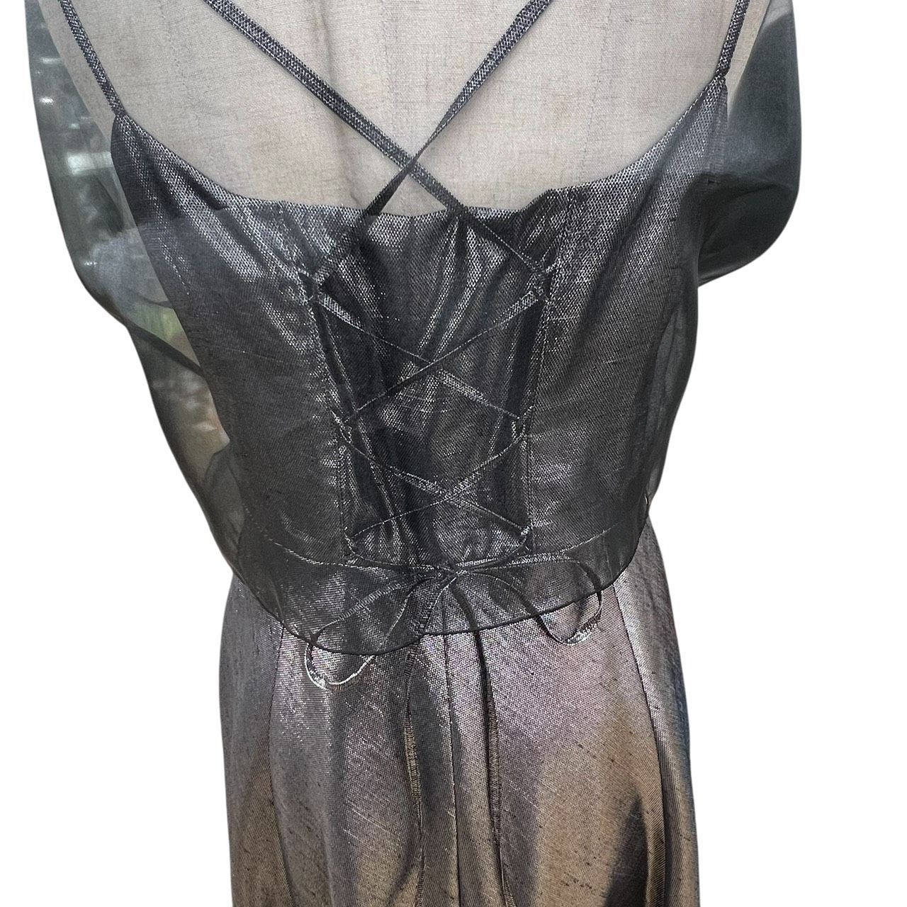 GENETVIVIEN ジュネビビアン ロングドレス シルバー パーティー