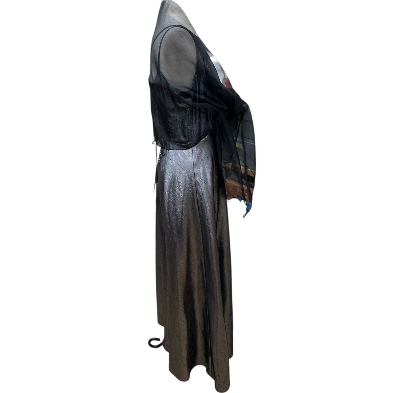 GENETVIVIEN ジュネビビアン ロングドレス シルバー パーティー