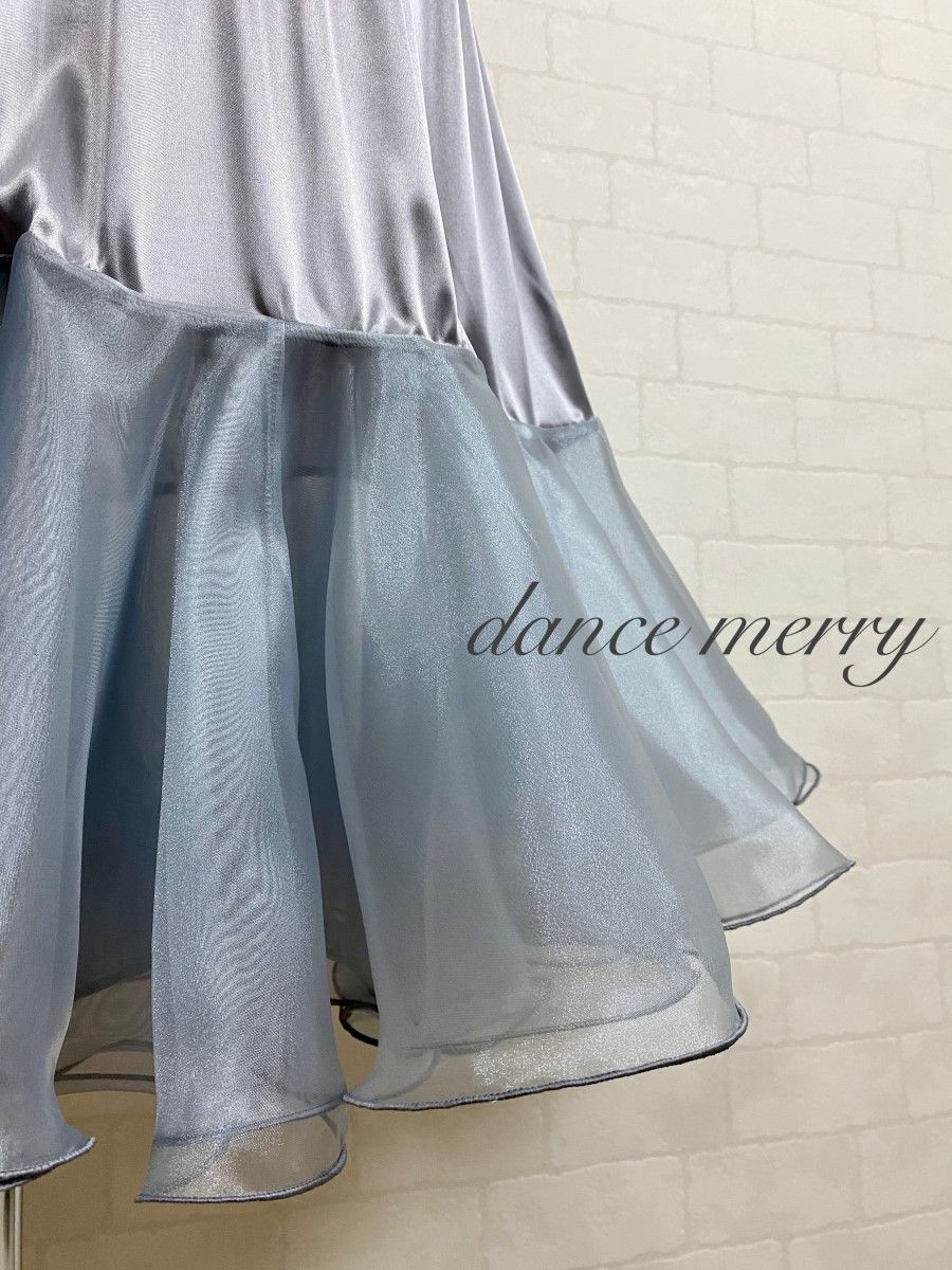 ボリューム【MERRY】新品 社交ダンス パニエ グレー 灰色 ペチコート