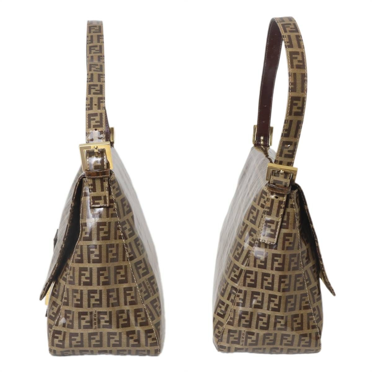 FENDI　ズッキーノ　マンマバケット　エナメル　ワンショルダー　美品 FENDI/フェンディ マンマバケット エナメル ワンショルダーバッグ