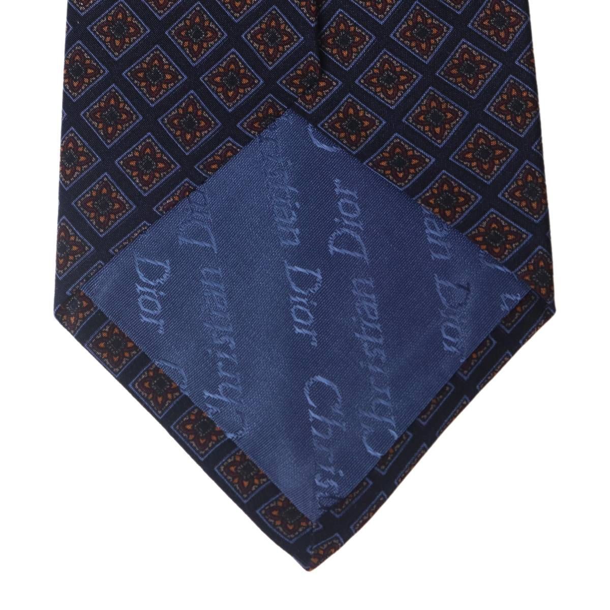 Christian Dior クリスチャンディオール ネクタイ タグ付き 花柄 総柄