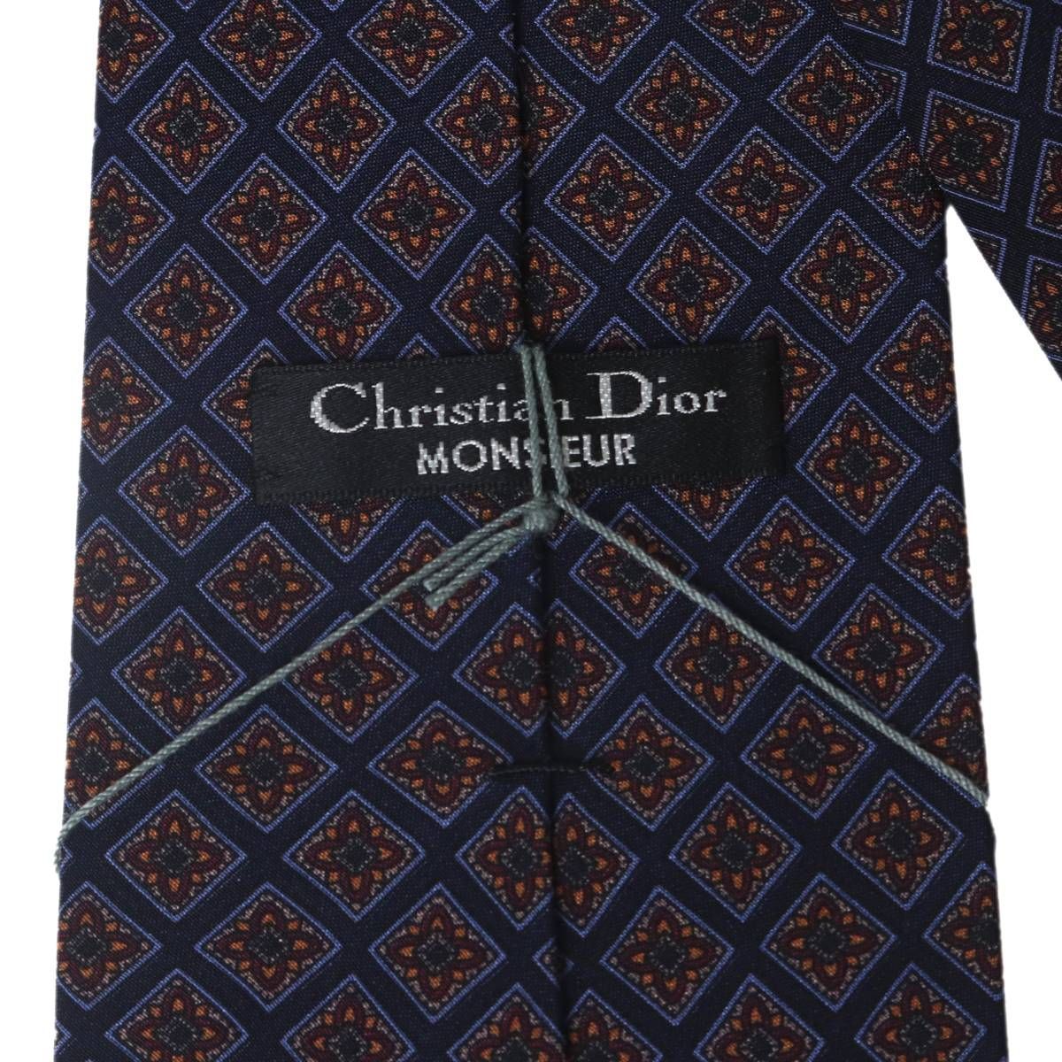 Christian Dior クリスチャンディオール ネクタイ タグ付き 花柄 総柄