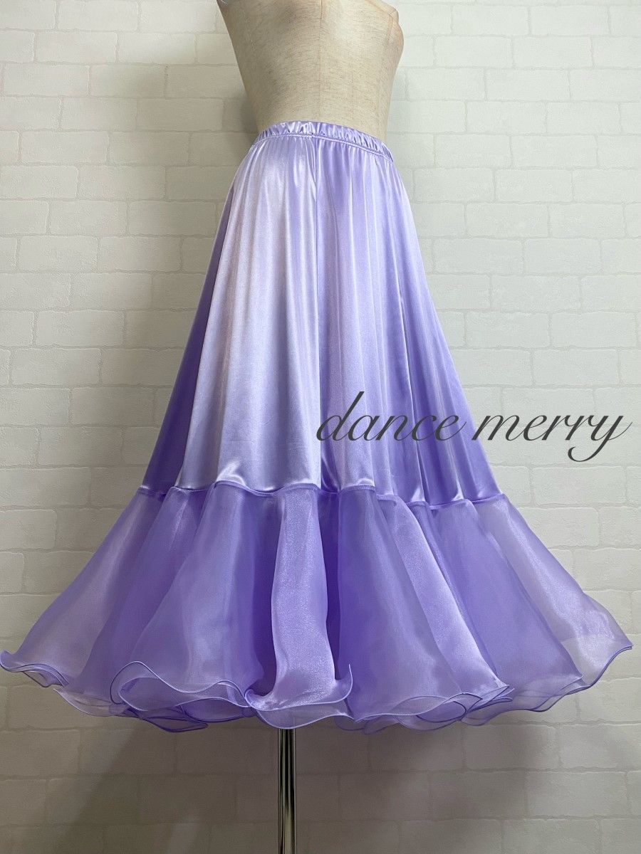 ボリューム MERRY 社交ダンス パニエ ラベンダー 紫 ペチコート インナースカート スカート パーティ 1283