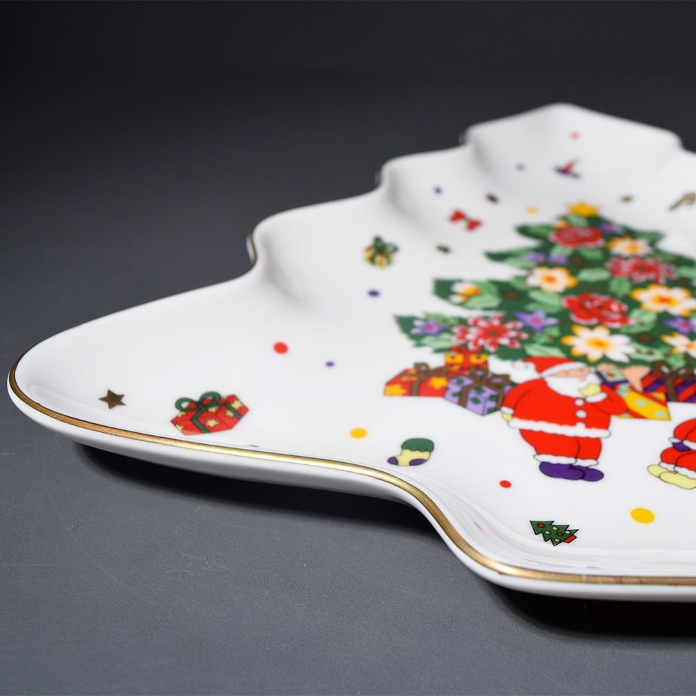 新品未使用品 美濃焼 前畑陶器 クリスマスツリー型プレート UTSUWAKAN