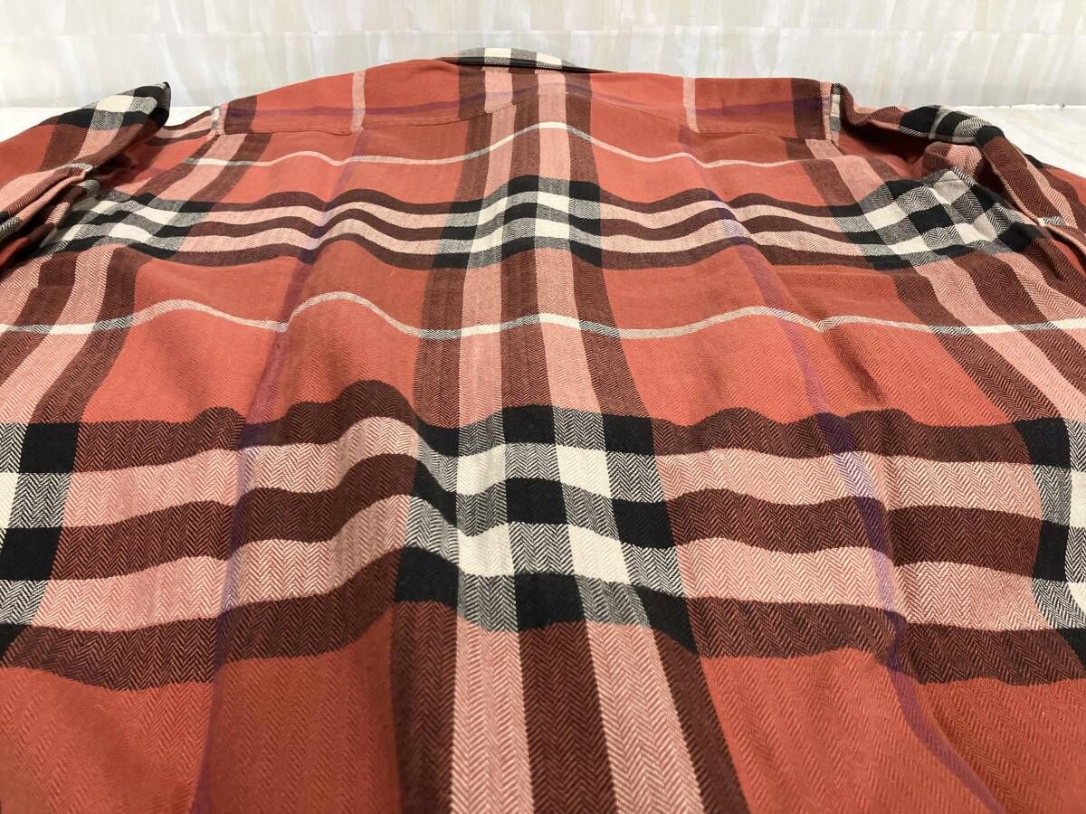 BURBERRY London A1M56-421-88 Mサイズ ネルシャツ オレンジ Mサイズ 