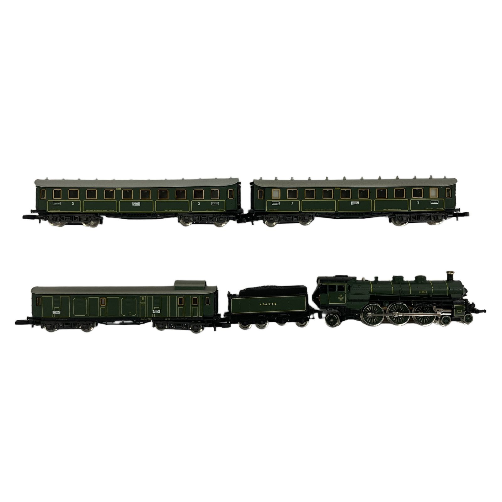 メルクリン mini-club 8102 蒸気機関車 客車 セット 鉄道模型 Z 中古