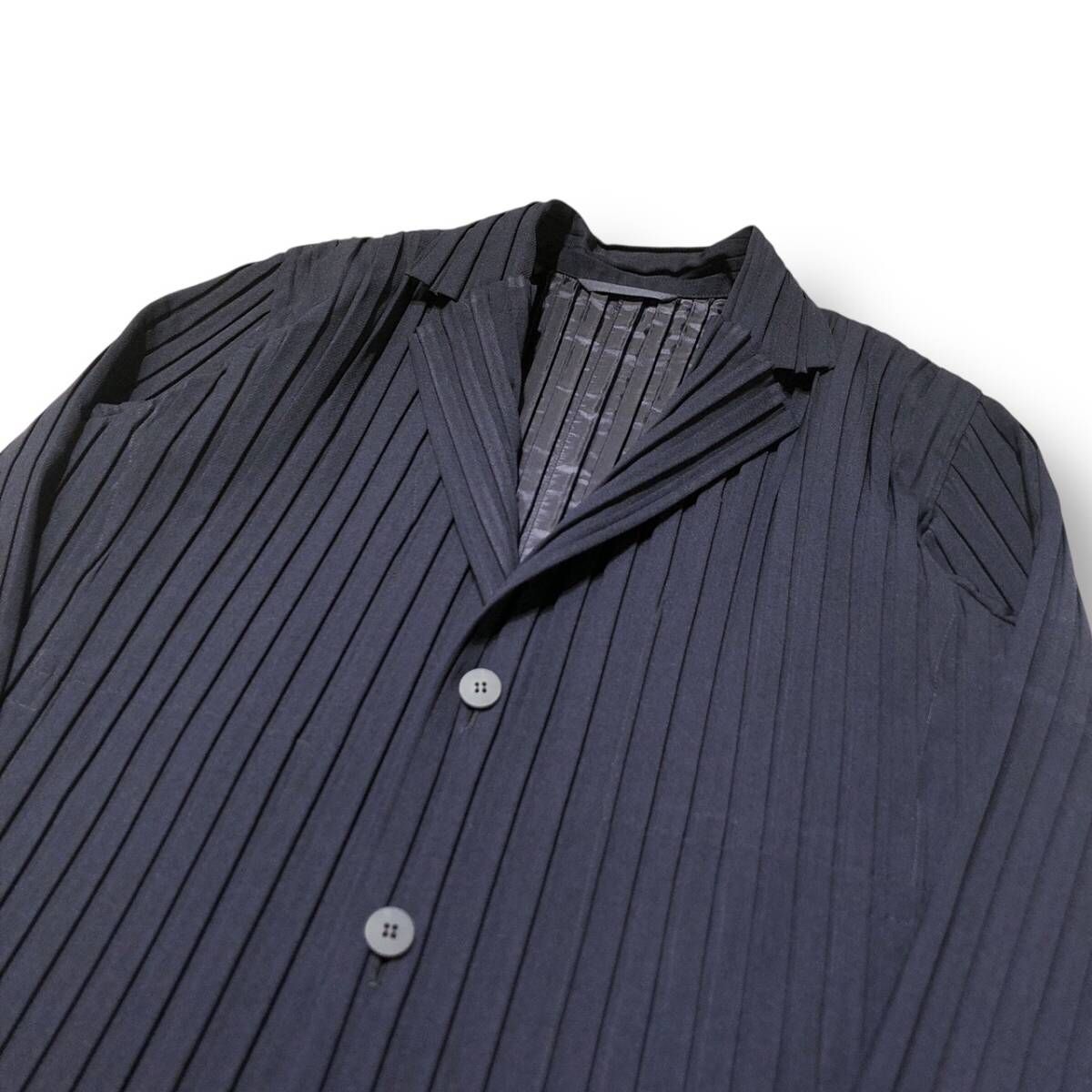 24ss HOMME PLISSE ISSEY MIYAKE BOX PLEATS ENSEMBLE JACKE