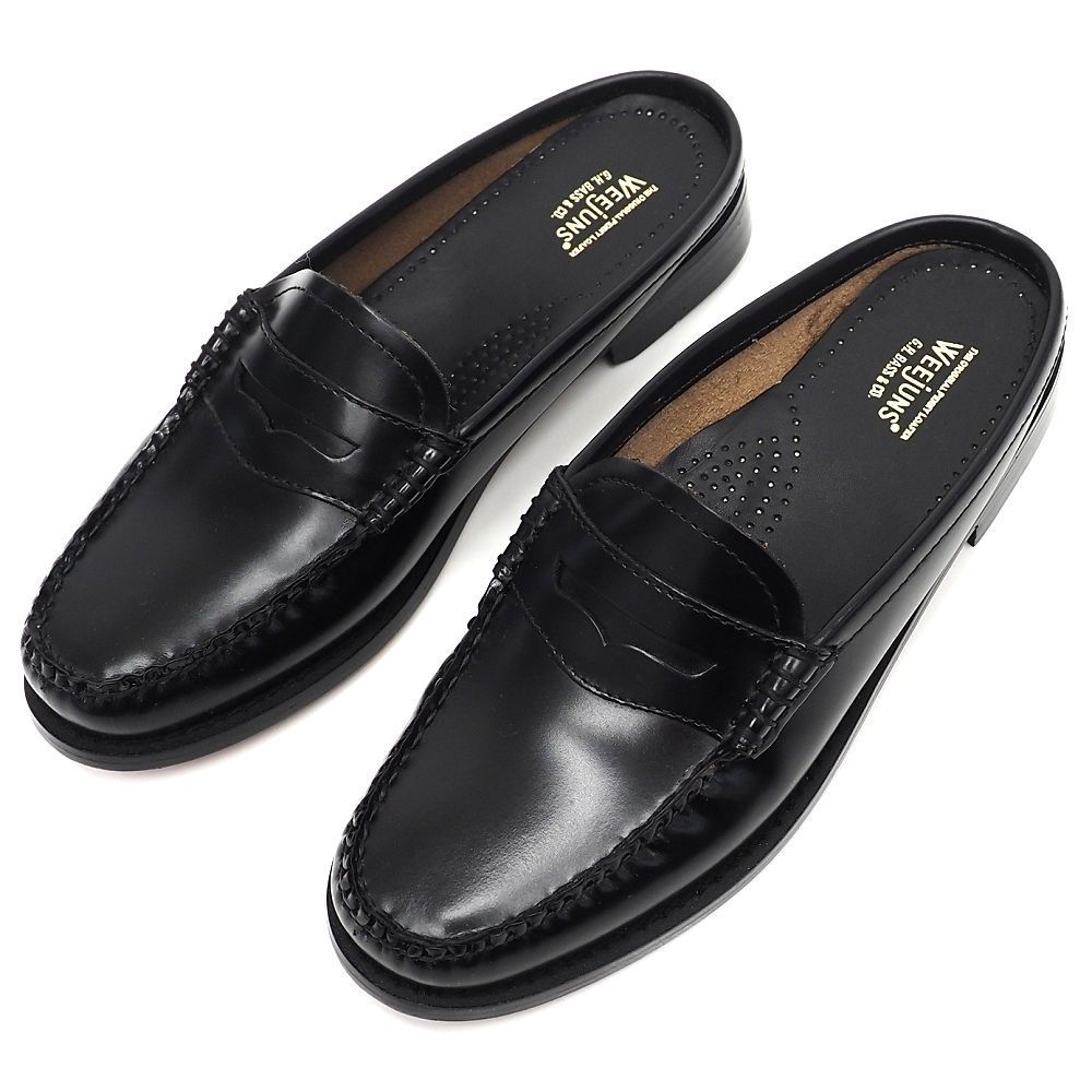 WEEjuns G.H.BASS PENNY SLIDE ミュール ローファー サイズ US 6 37 ブラック レザーシューズ ジーエイチバス レディース 5 L K 06327 KEC 01