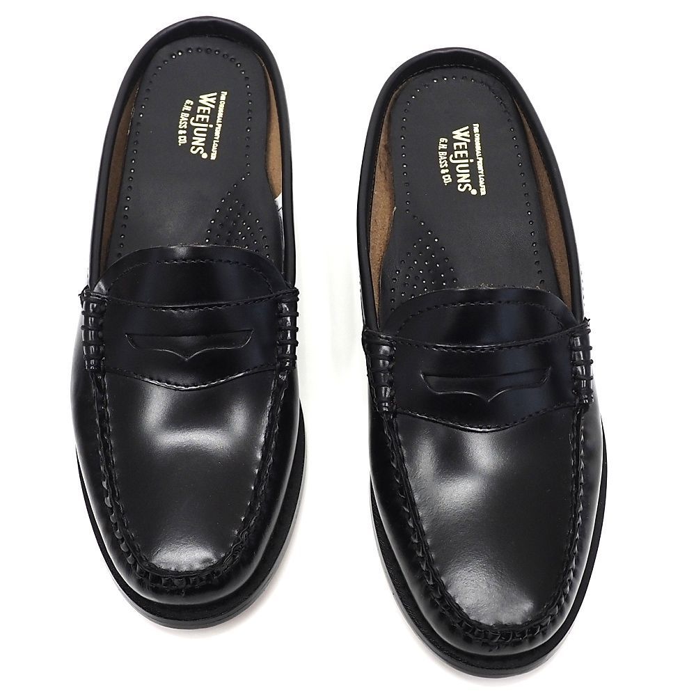 WEEjuns G.H.BASS PENNY SLIDE ミュール ローファー サイズ US 6 37 ブラック レザーシューズ ジーエイチバス レディース 5 L K 06327 KEC 01