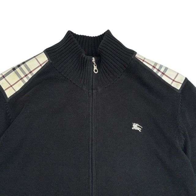 古着 バーバリーブラックレーベル ドライバーズニット カーディガン