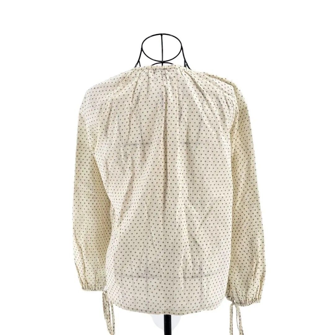 美品】ALEXA CHUNG アレクサチャン ブラウス ノーカラーシャツ 薄手 花